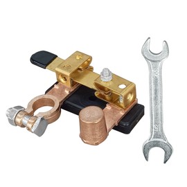 12V 24V Horizontal Battery Disconnect Switch– Side Post Knife Blade Battery Kill Switch Power Master Isolator with Wrench– Negative Battery Cut Off Shutoff Switches for Car Marine RV Boat (Horizontal)