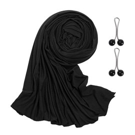 WUFGWBD 1 Piece Women'S Hijab Scarf, 2 Pieces Silk Scarf Clip, Hijab Headscarf, Prayer Headscarf, Summer Headscarf