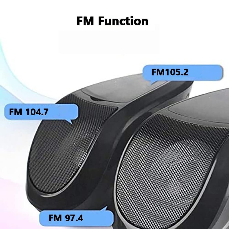 MACHSWON Waterproof Speaker Loudspeaker Music Audio Player for Motorcycle ATV