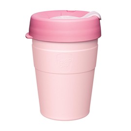 KeepCup Thermal - Vacuum Insulated Stainless Steel, Reusable Coffee Cup with Splashproof Sipper Lid, Medium 12oz/340ml - Rose Pink
