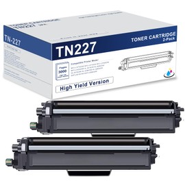 TN227BK Toner Cartridge Replacement for Brother TN227 TN-227BK TN-227 TN 223BK to Work with Brother MFC-L3770CDW HL-L3290CDW HL-L3270CDW MFC-L3710CW (2 Pack)