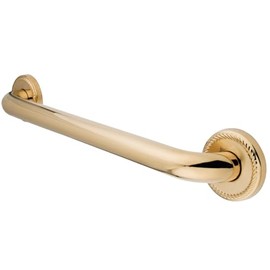 Kingston Brass DR814122 Designer Trimscape Laurel Decor 12-Inch Grab Bar with 1.25-Inch Outer Diameter, Polished Brass