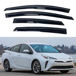 IG Window Visor for Toyota Prius 2016-2022, Rain Guard Tape-On Extra Durable Sun Wind Side Vent Window Deflector Mugen Style, 2016 2017 2018 2019 2020 2021 2022