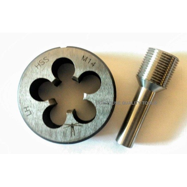 Lighthouse Quality Tools - Threading die M14X1 LH HSS and Thread Alignment Tool