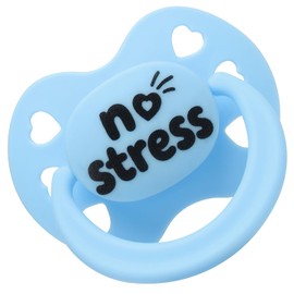 Somniumnight - Chupete para adultos para aliviar la ansiedad: pezón grande de silicona para el estrés, productos sensoriales para autismo azul Paci para dormir con funda - Regalo relajante para