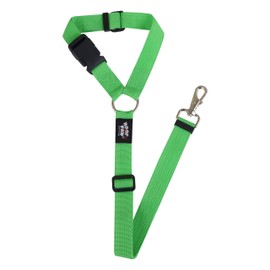 Hoof n Paw Dog Headrest Car Seat Belt - Adjustable Length Fit Both Large & Small Dogs - Universal Design Fit All Car Headrest - Strong Nylon Webbing - 10 Colours (Light Green)