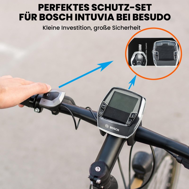 Besudo Protective Cover for Bosch Intuvia Control Unit, Transparent, Water