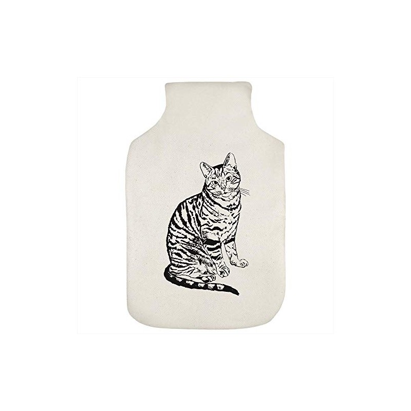 'Tabby Cat' Hot Water Bottle Cover (HW00001345)