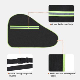 AiQInu Drawbar Cover with Reflective Edge, Universal Drawbar Cover, Large, Waterproof, Caravan Drawbar Cover with Adjustable Strap Buckle, Drawbar Protective Cover
