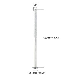 sourcing map M6x120mm Phillips Head Machine Screws Zinc Plated Cross Screw Leather Fasteners Bolts for Account Book Half Thread Carbon Steel 10Pcs