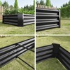 FOUBAM Galvanized Raised Garden Bed for Vegetables,Planter Raised Garden Boxes
