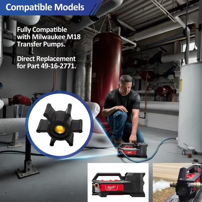 REPLACEMENTKITS.COM Impeller & O-Ring Kit Compatible with Milwaukee M18 Transfer