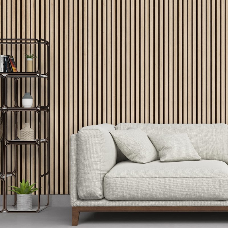 Slat Wood Wall Panels - Decorative & Sound Absorbing Contemporary