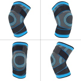 NuCamper Knee Support Knee Pad Knee Support for Men and Women Compressed with Patella Gel Pad & Spring Side Stabilizers for Weight Sports Relieves Knee Pain, Meniscus Tear, ACL, Arthritis