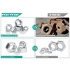 M8(8mm) Iron White Zinc Hex Nut for Bolts & Screws