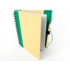 Sweda Recycled Notebook & Pen Set, Green & Beighe, Wire