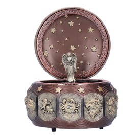 Music Box Fashion Creativity Rotating 12 Constellations Firends Birthday Holiday GiftsCoppery Libra Castle in the Sky