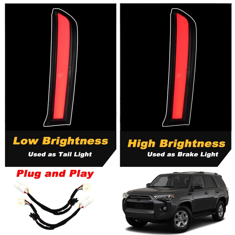 KEEGTBOX Full LED Rear Pillar Tail Light Column Brake Lamp