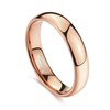 4mm Rose Gold Tungsten Wedding Band for Women High Polished