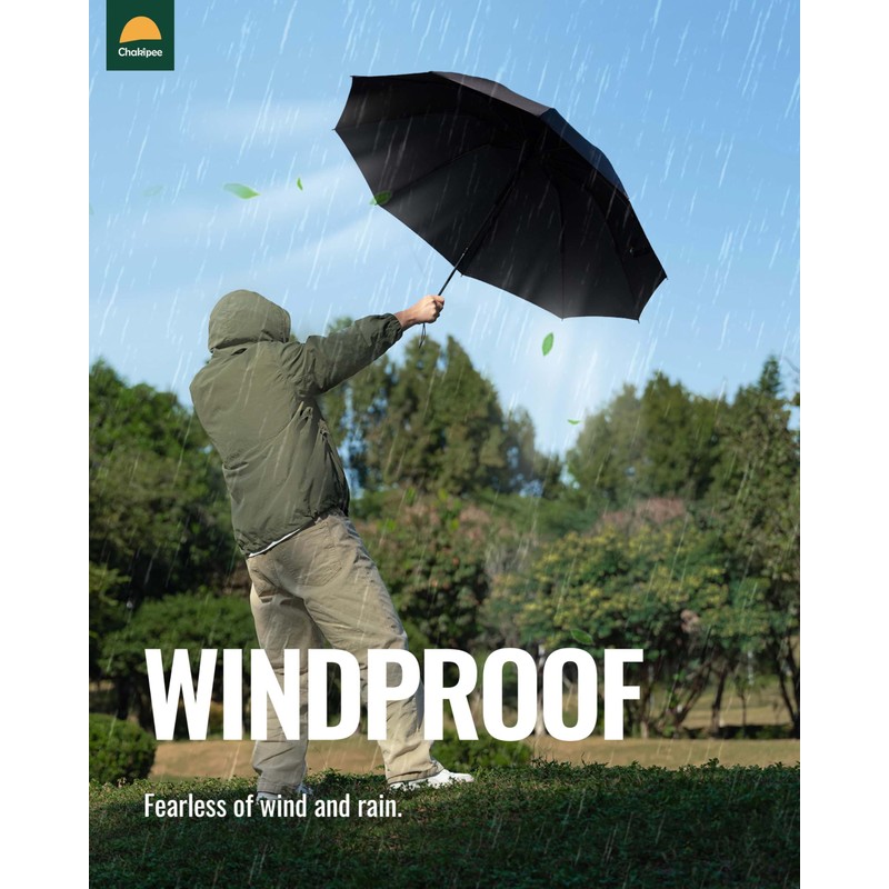 Chakipee Windproof Travel for Men and Women 25 Inch Reverse