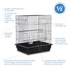 Prevue Pet Products Square Top Parakeet Cage, Black 25.0" L