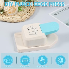 3 in 1 Corner Rounder Punch,1.5in 2in 2.5in Corner Cutter, Portable Corner Paper Punch, Small Hole Round Corner Trimmer Cutter for Paper Crafting Scrapbooking Cards Arts DIY Projects(right angle)