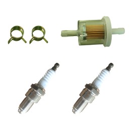 LXQTAO Spark Plug Kit – Complete Fuel Filter and Fuel Pipe Fixing Clip System, Replacement for Briggs Stratton and Kawasaki Lawn Mower Engines (12HP, 17.5HP, 27HP, 35HP)