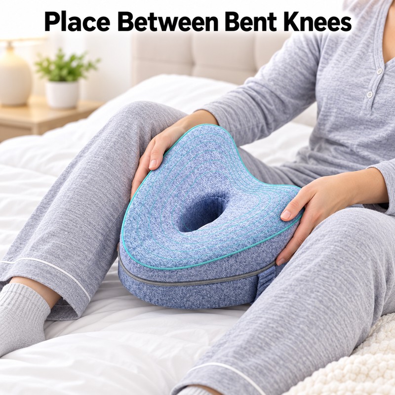 Product Name: Memory Cotton Leg Pillow Hollow Heart Pregnancy Side