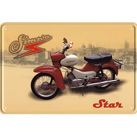 Geschenkeparadies 24 Tin Sign 20 x 30 cm Simson Star