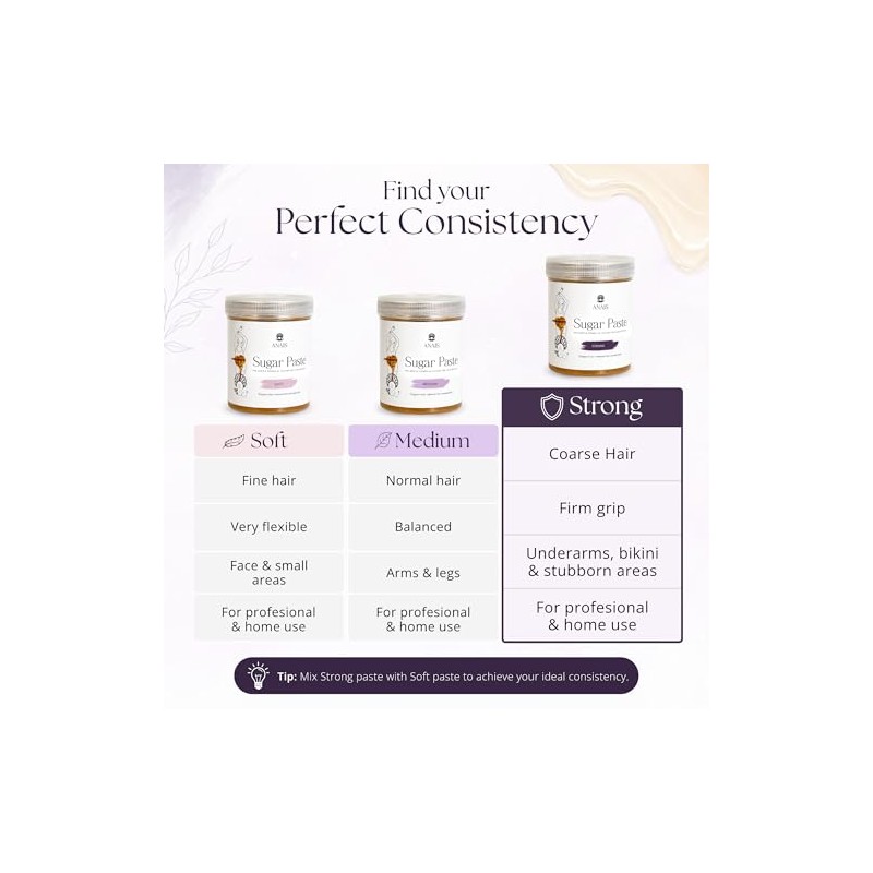 Wax Hair Removal 500g, Strong Consistency – Natural Sugaring Wax