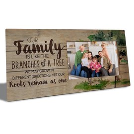 Mancheng-zi Family Picture Frame, Best Family Gifts, Family Gifts for Christmas, Family Gifts for Kids and Adults, Gifts for Family, Our Family is Like Branches on a Tree 4x6 Picture Frame, Horizontal
