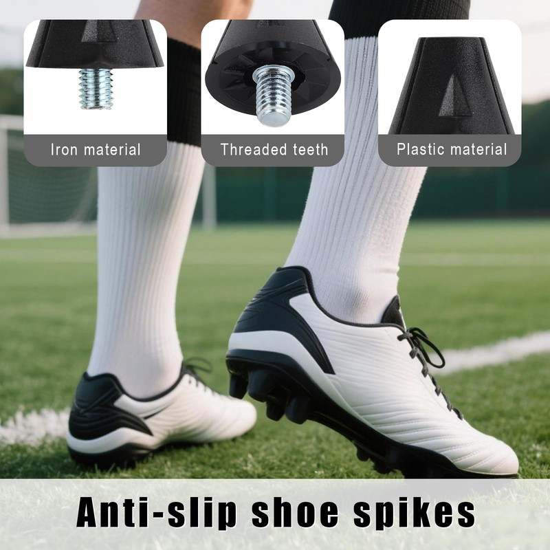 Gosknor 12pcs Football Boot Studs, 0.51in & 0.63in Soccer Cleats