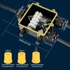 IP68 Waterproof Junction Box, 3-Way External Cable Glands Wire Connectors
