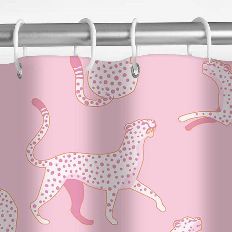 AIBIIN Boho Leopard Shower Curtain Animal Cheetah Trendy Bathroom Decorative