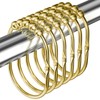 MENGJINGO 12PCS Wide Shower Curtain Hooks, Rust Proof Stainless Steel