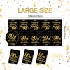 3 Pack 80th Birthday Tablecloth Decorations for Men Women, Black