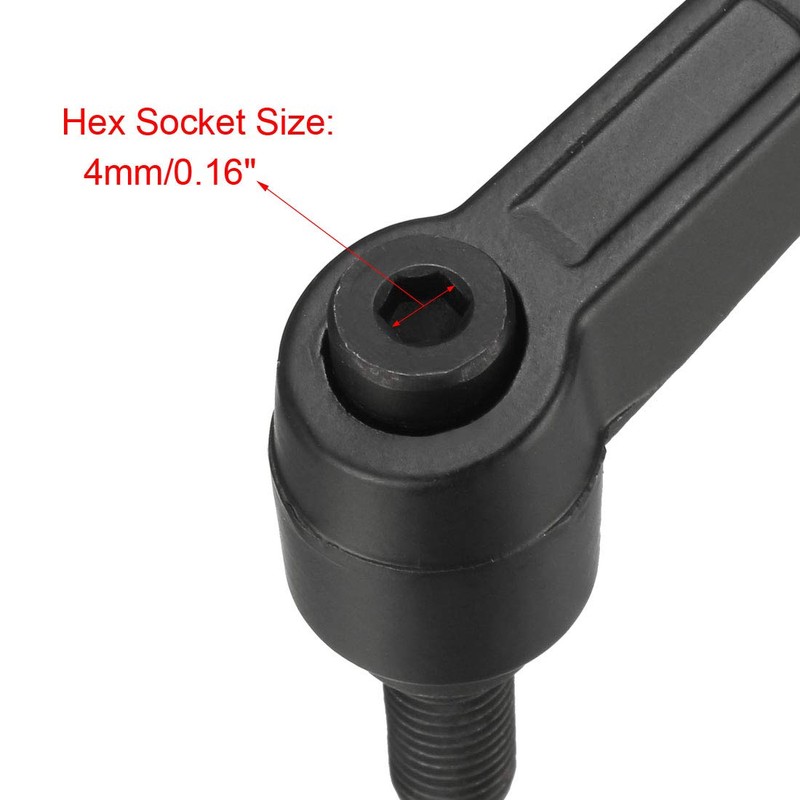 sourcing map M8 x 20mm Handle Adjustable Clamping Lever Thread