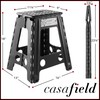Casafield 18" Folding Step Stool with Handle, Black - Portable