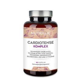 Black Garlic Complex 11250 mg - Performance 15:1 + Hawthorn Olive Leaf Q10 S-Allylcystéine Vit B - Cardiotense Complex 90 Capsules Nutralie