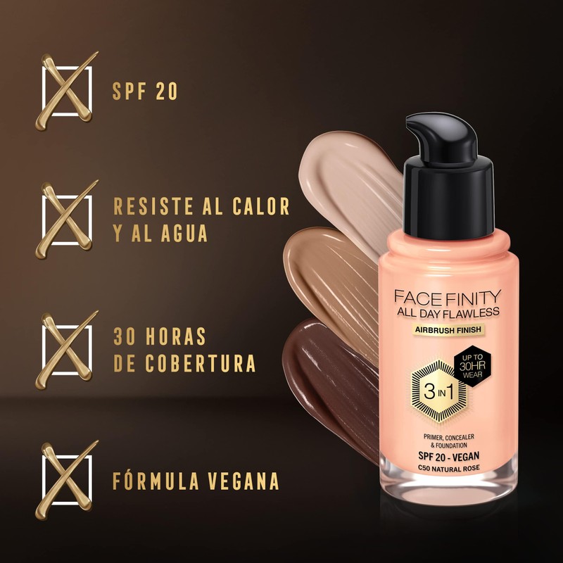 Max Factor Facefinity All Day Flawless Make-Up, Colour 50