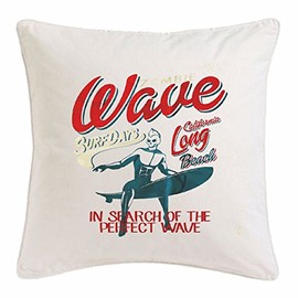 'Zombie Pillowcase 40 x 40 cm Days California Long Beach Surfing Beach Wave Surfer Surfboard Longboard Wellenreiten Waves Beginners Shop Microfiber in White