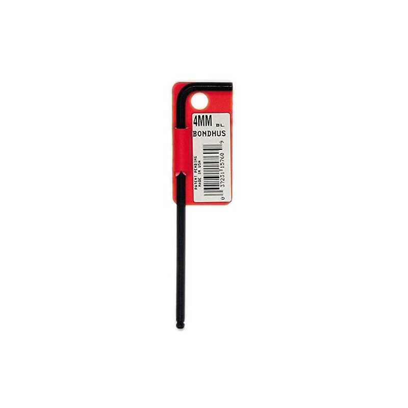 BONDHUS BL3.5MM No.15758 Hexagonal Ball Point L-Wrench Long 3.5mm Short