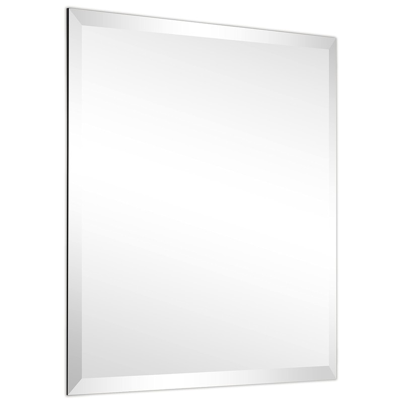 Empire Art Direct Modern Frameless Wall Mirror, 1" Beveled Mirror,