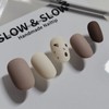 [Sl&Sl Nail Tips] Matte Brown Stained Nails – Square /