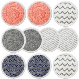 10 Pack Upgraded S7001 Pads Replacement Steam Mop Pads for Shark S7001 S8201 S7000 S7201 S8001 S7000AMZ, S7001TGT Series Steam Mop Pads,Steam&Scrub All-in-One Scrubbing Mop Pads,Part Model#:XKITP7000