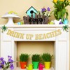 Gold Glittery Drink Up Beaches Banner Coconut Tree Banner Hawaiian