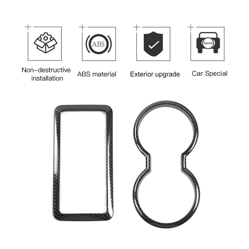 JeCar Carbon Fiber Interior Center Console Gear Shift Cup Holder