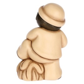 THUN, Man with Fork and Hay Made of High-Quality Ceramic, Classic Nativity Scene Collectable Nativity Figures 5.2 x 4.3 x 7.9 cm