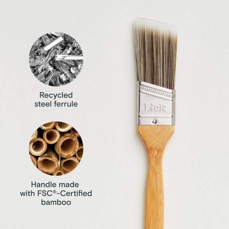 Lick Pro 1459533113 Angle Sash Eco Bamboo Handle Paint Brush