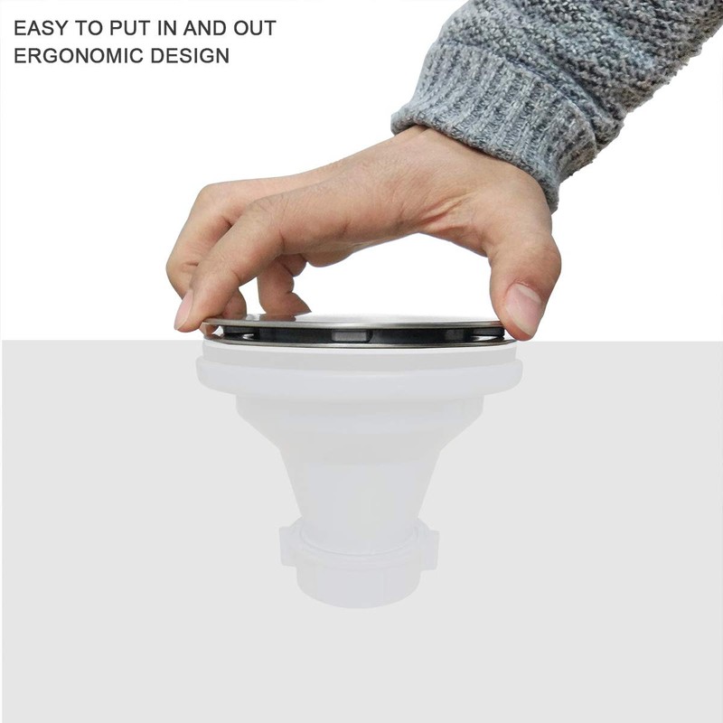 GZILA Kitchen Sink Stopper, Flat Decor Cover 304 Stainless Steel